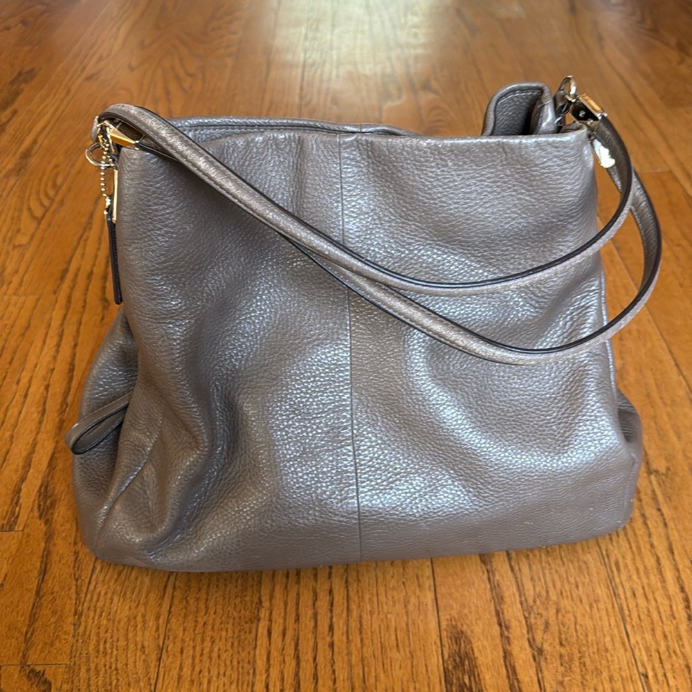 Coach Phoebe Mink Beige Hobo Shoulder Purse Bag Tote